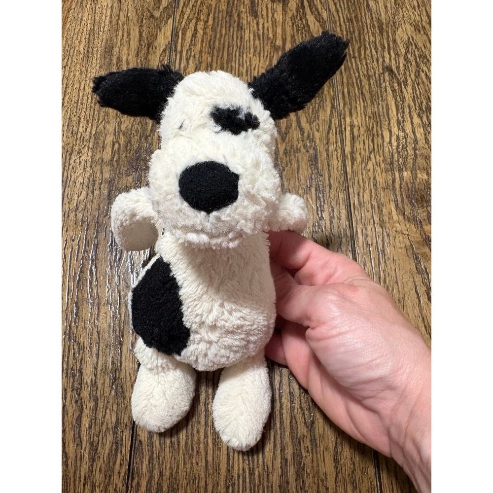 Jellycat Bashful Puppy Dog 8" Plush Black White Baby Lovey Stuffed Animal Toy